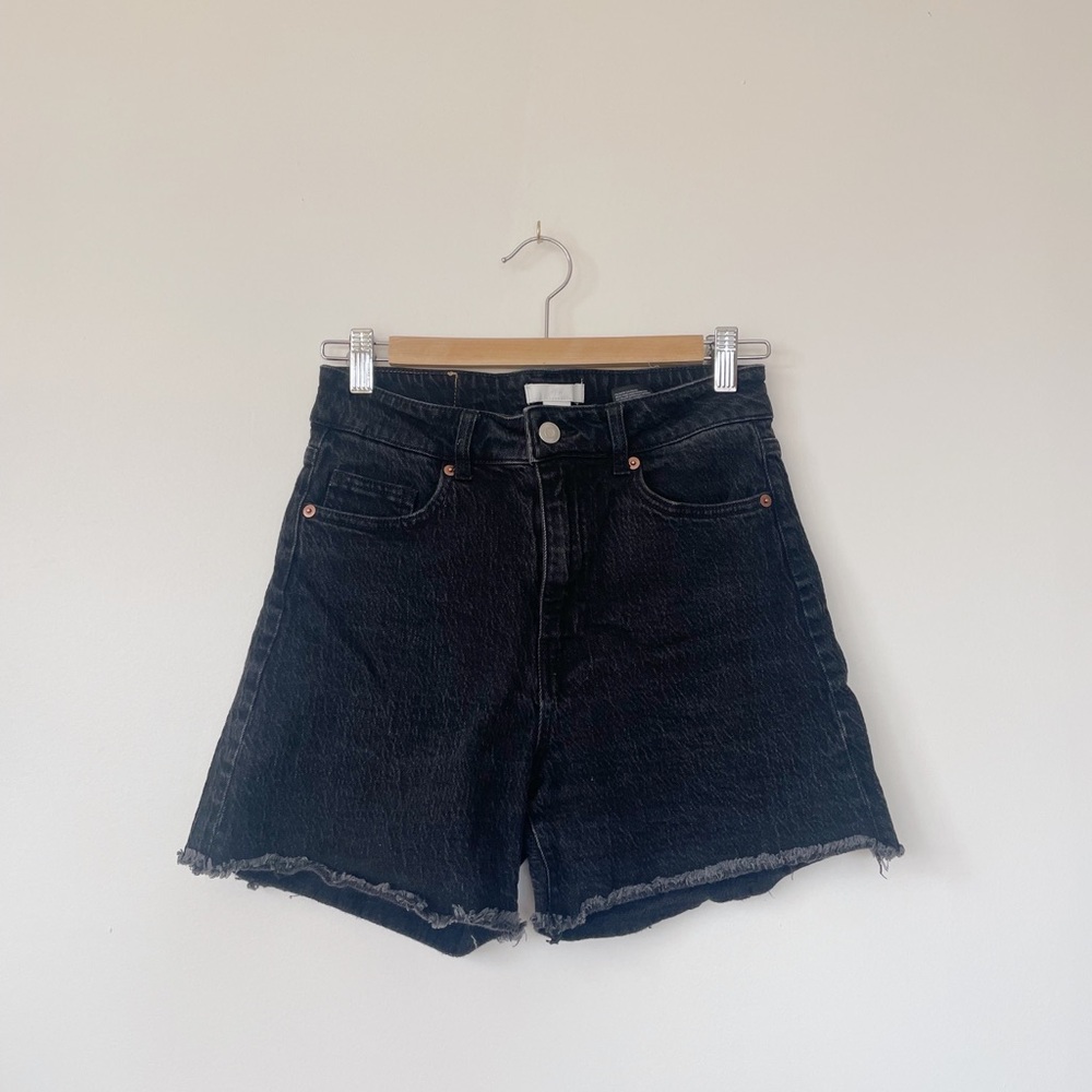 H&M Black Denim High Waisted Shorts